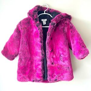 DKNY Vintage 90s Hot Pink Faux Fur 24mos